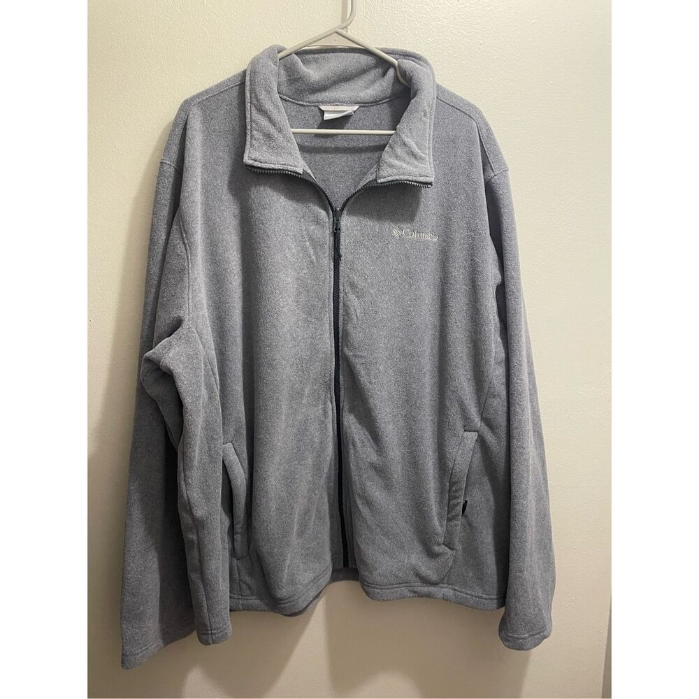 Columbia Mens XXL NEW Gray Fleece Zip Up Jacket